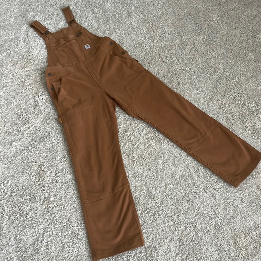 NWOT-Carhartt Loose Fit Canvas Bibs/Overalls-Size XS (0-2)